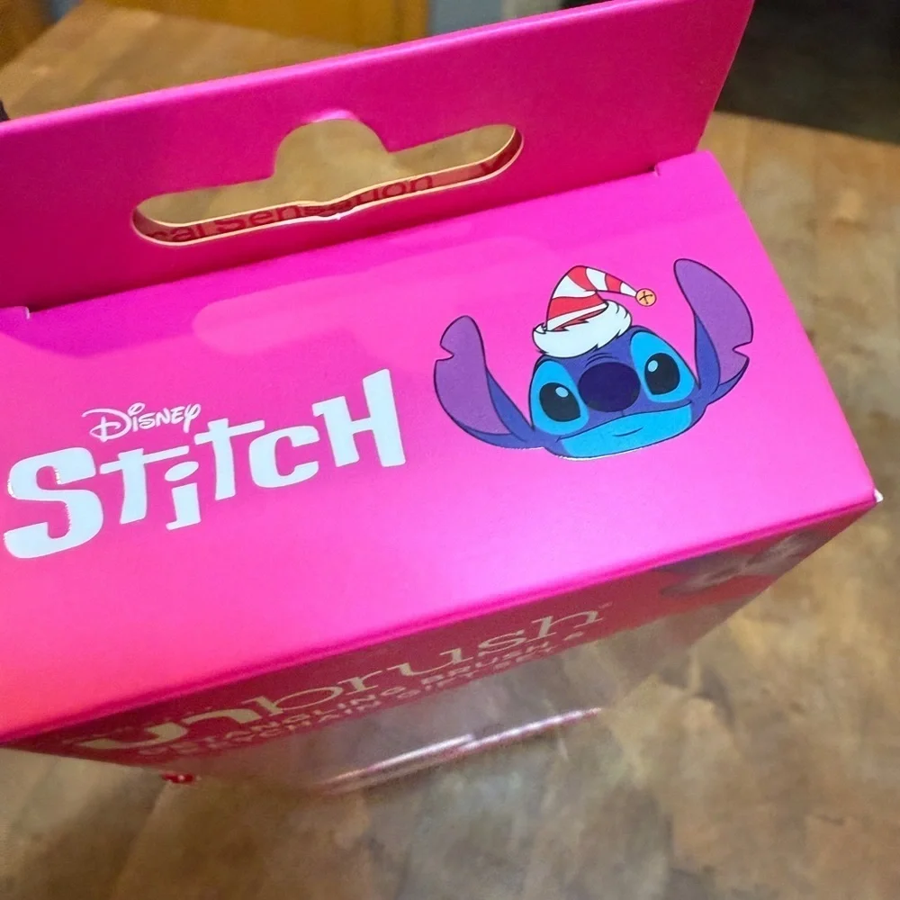 Disney Stitch Pink Detangling Hair Brush & Keychain Set UNBRUSH Christmas NEW